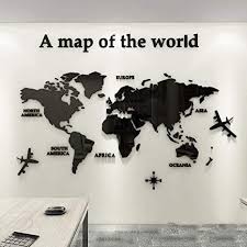Map Wall Stickers Decor Murals Decal