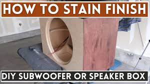 how to stain a speaker box diy how to