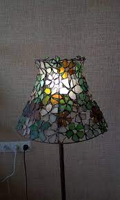 flower sea stained glass lamp shade for