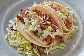 pulled pork tacos with creamy coleslaw