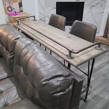 wooden sofa bar table industrial wood