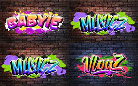 do graffiti text effect games 3d logo