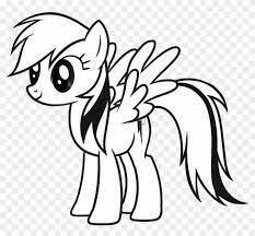 rainbow dash coloring page little