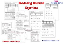 Balancing Chemical Equations Free