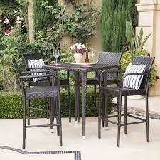 Garden Patio Bar Set 4 Chair And 1