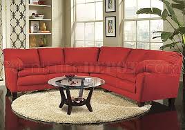 red micro suede cal sectional sofa w
