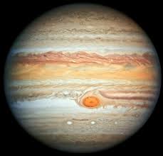 clouds on jupiter rising up above the