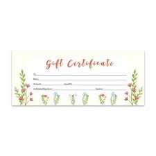 Watercolor Watercolor Flowers Watercolor Floral Gift Certificate