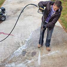 how to power wash a driveway