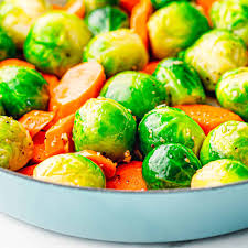 sautéed brussels sprouts and carrots