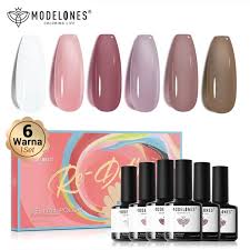 modelones jelly gel nail polish set 6