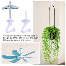 6 heavy duty ceiling hooks metal wall hanger for hanging plant w/hardware toggle. Screw In Hooks Swpeet 12 Sets 1inch Heavy Duty Ceiling Hooks Swag Hooks With With Hardware Steel Screws Bolts And Toggle Wings For Hanging Plants Ceiling Installation Cavity Wall Fixing White Tools