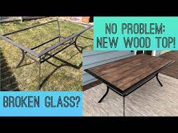 Upcycle Broken Glass Patio Table With