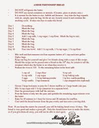 Free Printable Amish Friendship Bread Recipe Page 1 Line 17qq Com