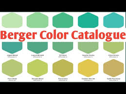 berger colour charts green colour