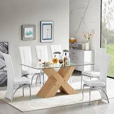 Zanti Clear Glass Dining Table With 6