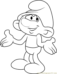 The smurfs coloring pages are coloring pictures with little blue gnomes living near people. Clumsy Smurf Coloring Page For Kids Free Smurfs The Lost Village Printable Coloring Pages Online For Kids Coloringpages101 Com Coloring Pages For Kids