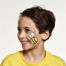 easy bee face paint simple 3 step