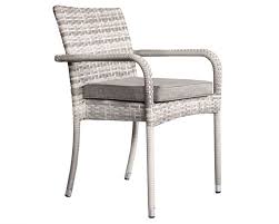 roma stackable rattan garden chair in
