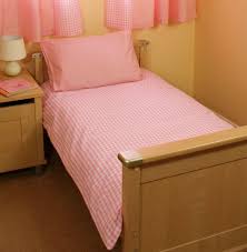Pink Gingham Cot Bed Junior Duvet Set