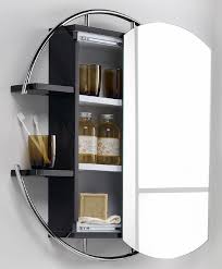 A round bathroom mirror can add softness to a bathroom and moves away from traditional straight. Round Bathroom Cabinet Image Of Bathroom And Closet