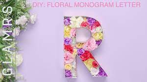 diy room decor fl monogram letter