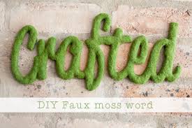 Diy How To Make A Faux Moss Word Crafted