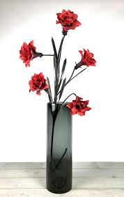black glass cylinder vase for flowers