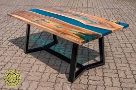 Resin River Dining Table With