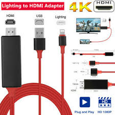 Lighting To Hdmi Adapter Cable 1080p Digital Av Tv For Iphone 6 7 8 X Plus Ipad Ebay
