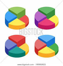 Pie Chart On Isolated Vector Photo Free Trial Bigstock