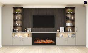 Modern Tv Unit With Fireplace Display