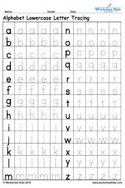 lowercase alphabet tracing worksheets