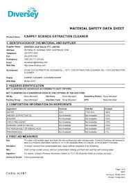 carpet extraction cleaner msds