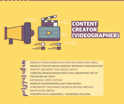 Content Creator Videographer Studentjob Indonesia