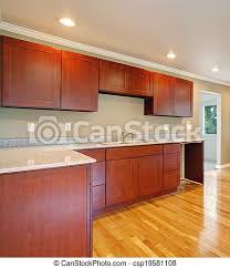 On line cabinets for quality and low prices. New Cherry Wood Cabinet Kitchen Kitchen Cabinets Empty Kitchen Room With Hardwood Floor And Window Canstock