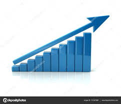 Blue Business Growth Chart Stock Photo Valdum 151347888