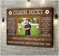 soccer coach canvas gift idea