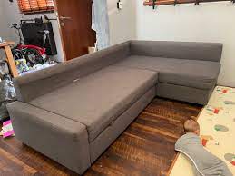 ikea friheten corner sofa bed grey