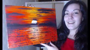 Océan Rouge - Peinture Acrylique Facile - YouTube