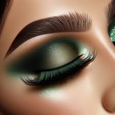 green smokey eye makeup for a stunning