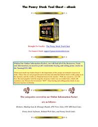 The Penny Stock Tool Chest Ebook