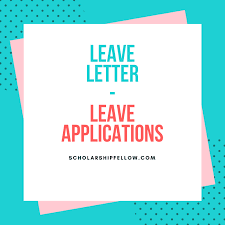 Leave Application Leave Letter Format
