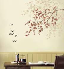 Japanese Maple Branch Stencil Wall Art