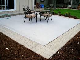 Concrete Patio With Stamped Border