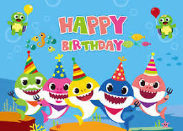 Details About Cute Shark Birthday Party Theme Decor Background Photo Prop Photography Backdrop