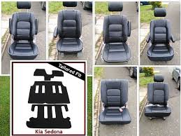 Kia Sedona Custom Black Leather Seats