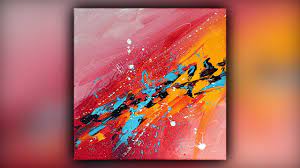 abstract acrylic painting easy for