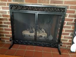 Cast Iron Scrollwork Fire Screen With