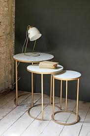 Whether it's for eating, sipping cocktails or handy storage, choose a coffee table from homcom. Round Nest Of 3 Marble Side Tables Rockett St George